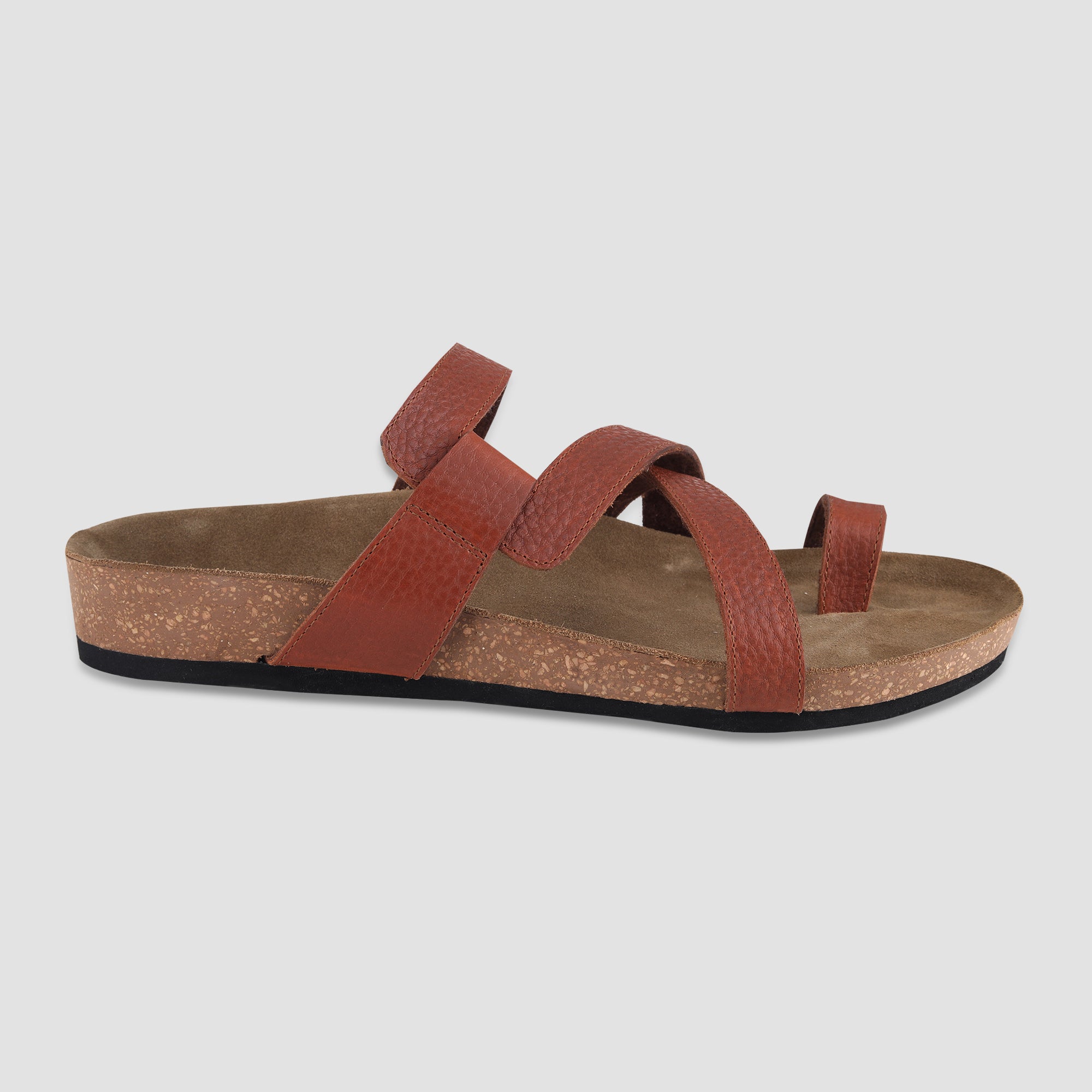 Ezok Tan Leather Sandal For Men